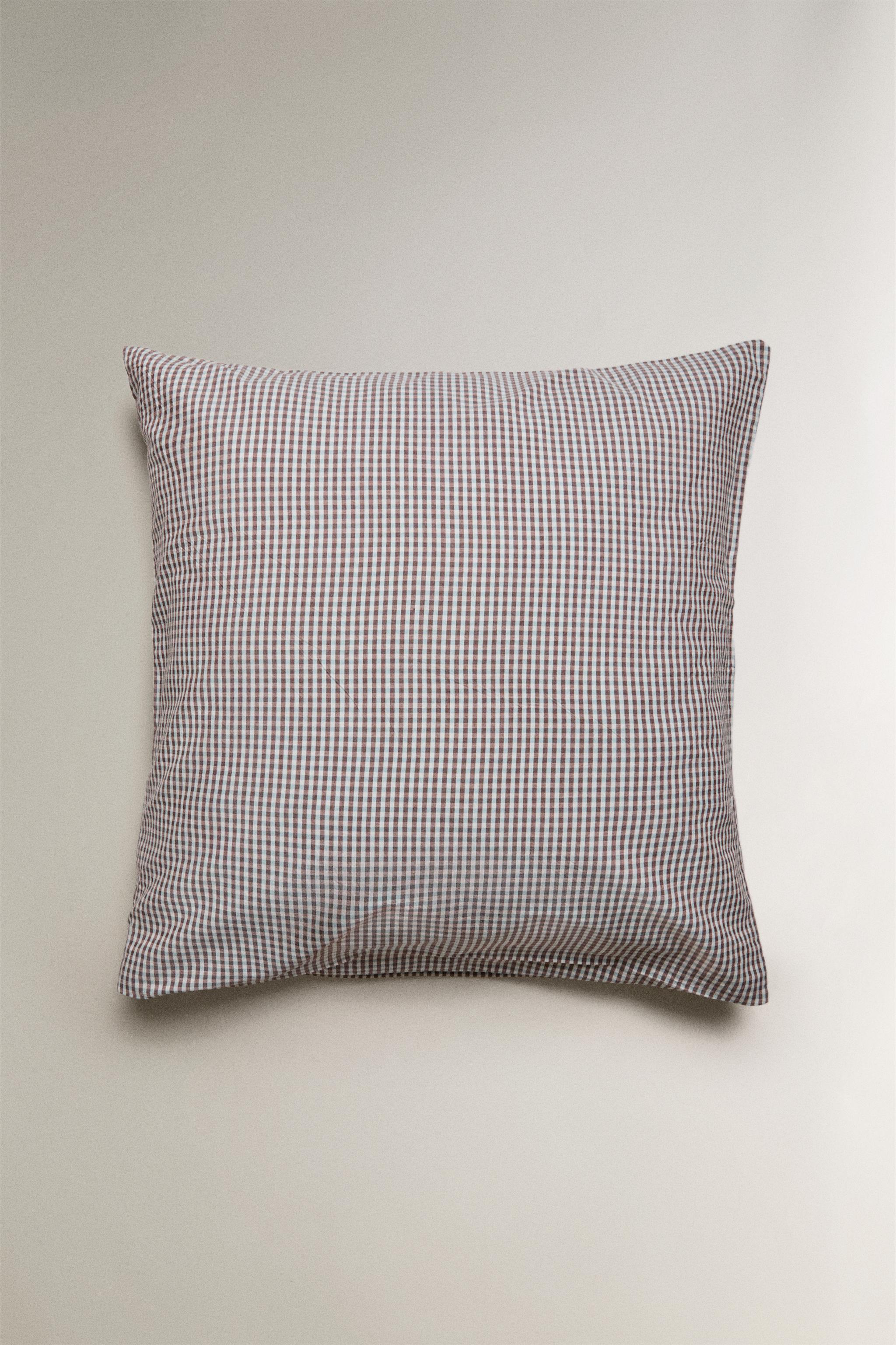KIDS' YARN-DYED CHECK PILLOWCASE
